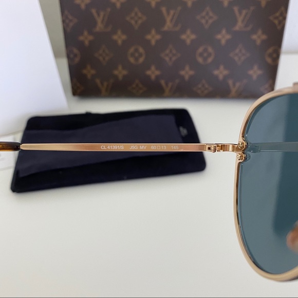 CÉLINE GOLD/BRONZE MIRROR AVIATOR 41391S J5G - Picture 12 of 14